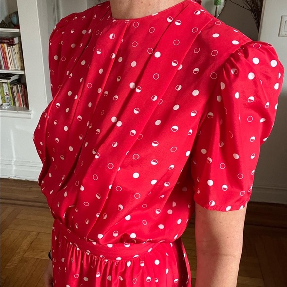 Vintage Petites For Maggy sz 6. Puff sleeves with little shoulder pads. Adorable - Picture 3 of 10